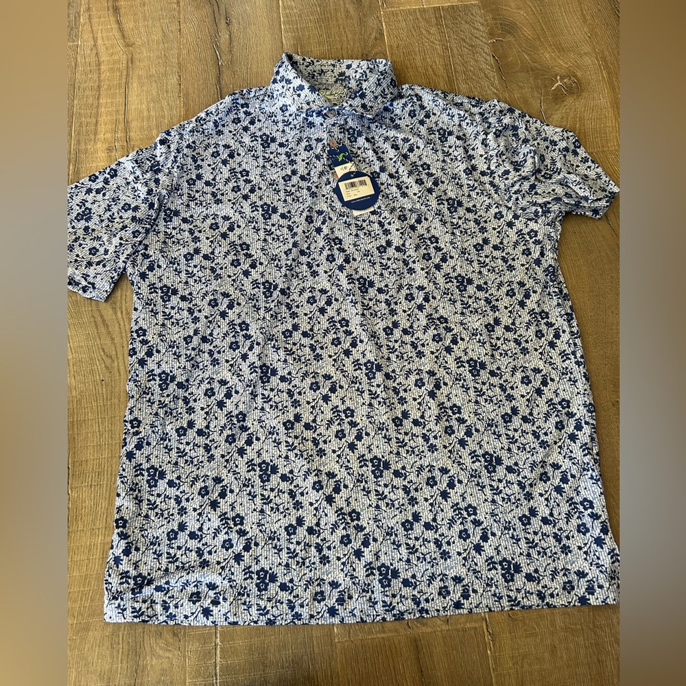 Tailor Byrd Men's Blue Floral Shirt